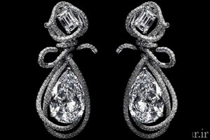 گوشواره های جواهر شناسنامه دار + گارانتی طلایی zar.ir  ( جعبه ویژه )